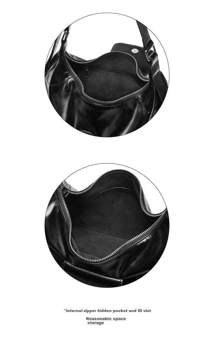 ONETIME Planet Single Shoulder HOBO Bag New Niche Design College Style Fashion Student Class Travel Crossbody Bag Black 17