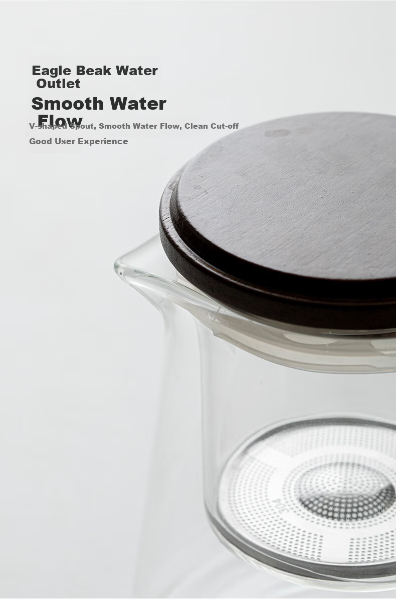 Jing Hong Yun True Bare Price Glass Teapot with Press Filter High Temperature Tea Water Separation Transparent Kettle 9