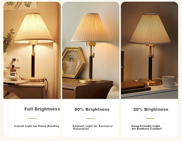 Paulmann P German Paulmann Walnut Decorative Table Lamp Home Living Room Bedroom Vintage Warm Light Lamp 8