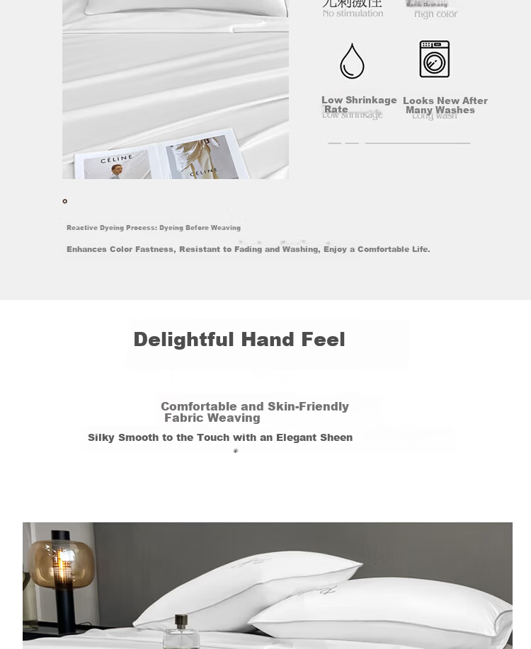 Ranpai Pure Cotton White Hotel Bed Sheet Single Piece, Class A 100-Count Long-Staple Cotton Bed Cover, 1.2-Meter Single Bed 180x230cm 10