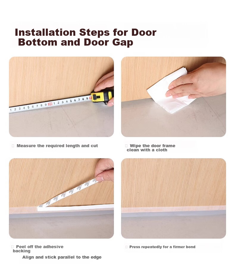 Xuanjia Mital Door and Window Gap Sealing Strip Glass Door Gap Windproof Soundproof Waterproof Adhesive Strip 13