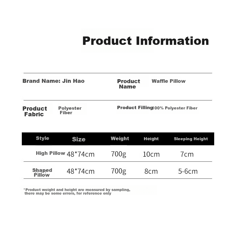 KING SHORE Fiber Pillow Core Cervical Pillow Medium Firm Single Pack Suitable for 48*74cm Pillowcase 5