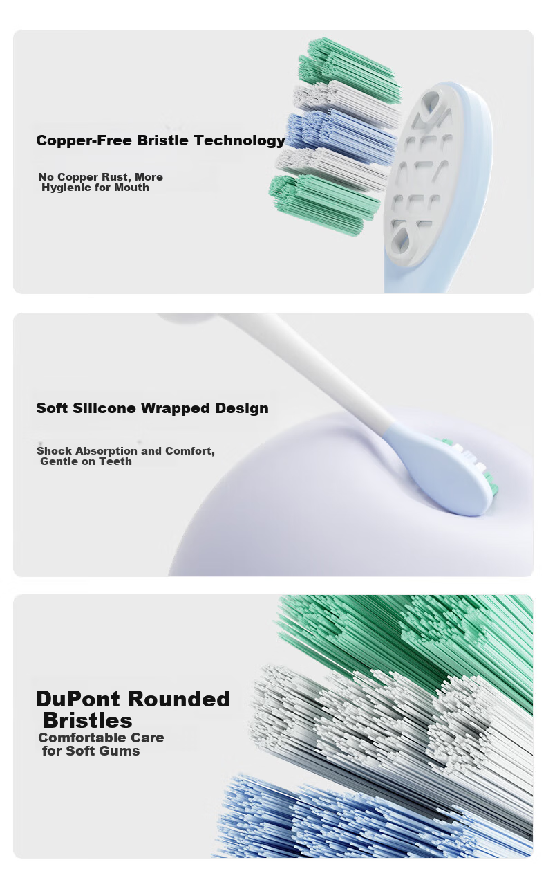 AUX S08 Electric Toothbrush - 60-Day Long Battery Life, Fast Charging, Deep Cleaning, Student/Adult Gift Recommendation, Champagne Gold - Women's Day Gift 6