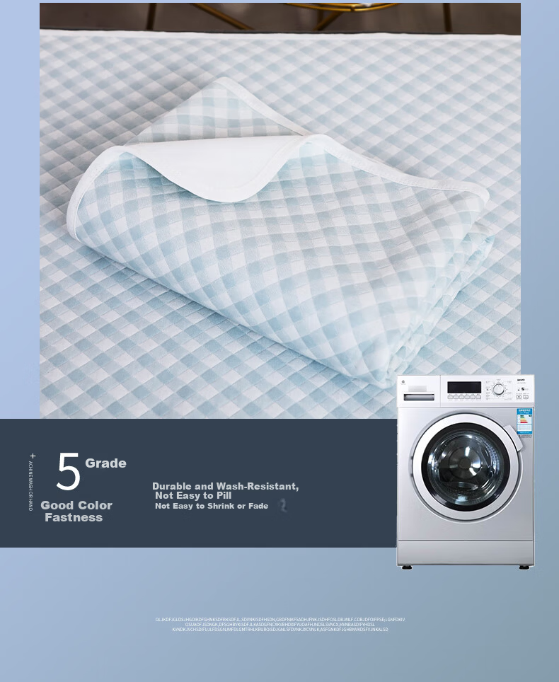 Xibeibei Pure Cotton Waterproof Washable Urine Pad for Elderly and Baby, Machine Washable Bed Mat, Leak-Proof Bed Sheet, Adult Care Pad 80x120cm 15