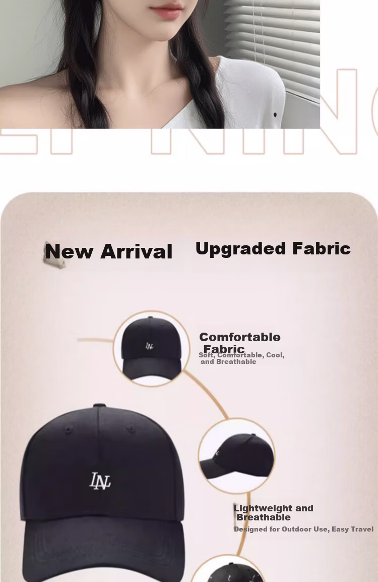 Li-Ning Women's Baseball Cap, 2026 New Style, Large Head Circumference, Face-Slimming, Sun Protection, Lightweight Summer Hat for Me 3