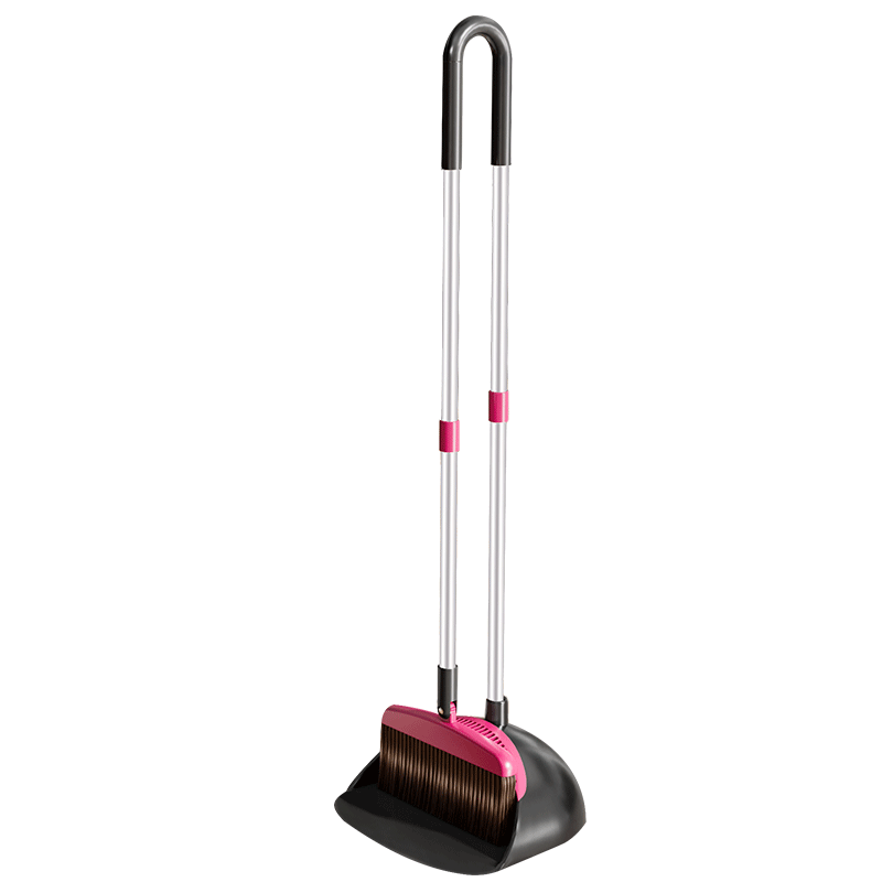Arrow Broom and Dustpan Two-Piece Set Non-Stick Bristle Broom with Comb Teeth 6th Generation Upgraded Magnetic Broom and Dustpan Set