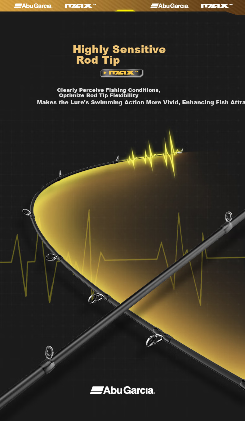 ABU GARCIA MAXSX Advanced Lure Rod FUJI Guides Quick Adjust 2.13m ML Straight Handle F Perch Rod 12