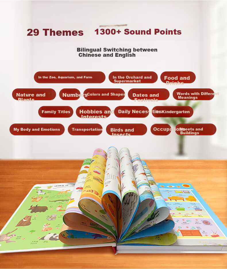 Dayanxiaowa Fun Math Audio Point Reading Sound Book, Children's Learning Enlightenment Early Education Machine, 3-6 Years Old Toy, Birthday Gift 3