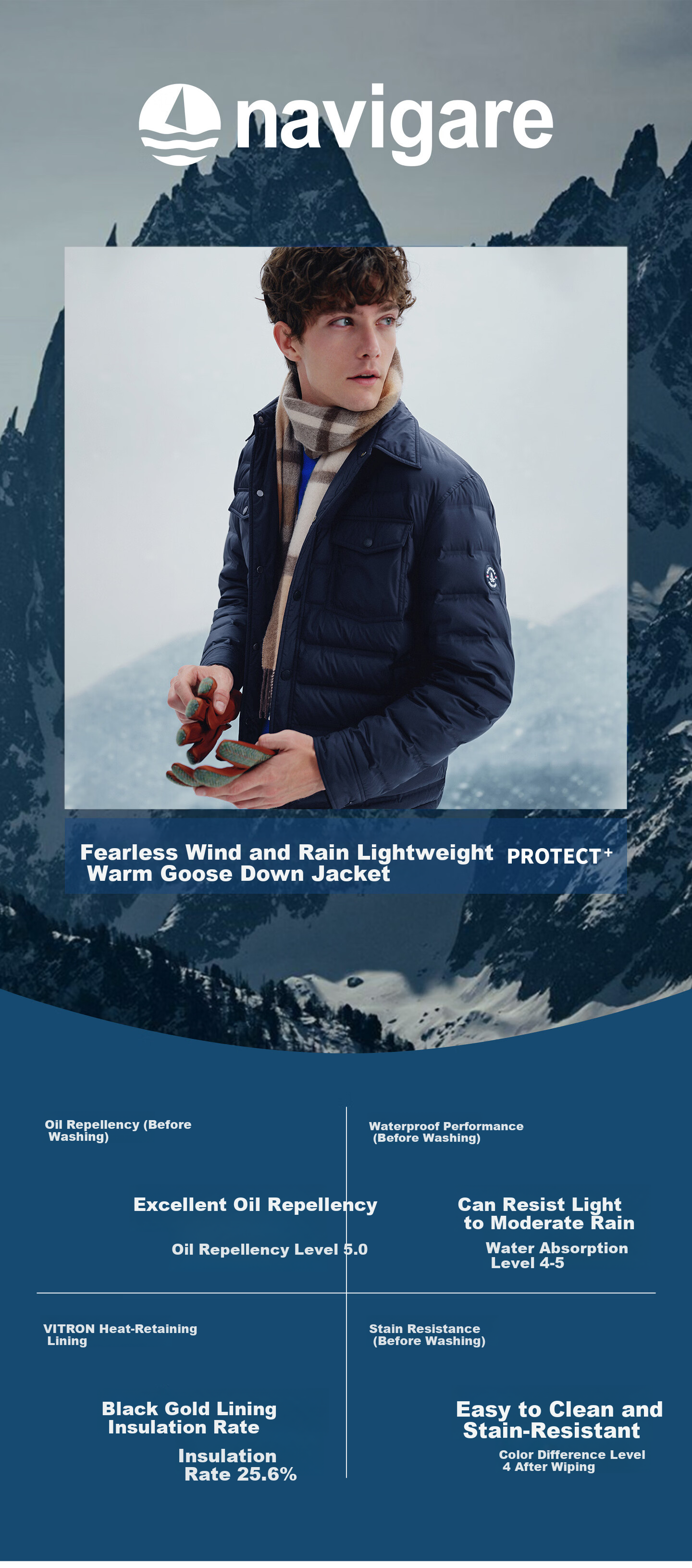Navigare Italian Small Sailboat 25 New Classic Men's Down Jacket Lightweight Warm Goose Down Coat 1331605501 1