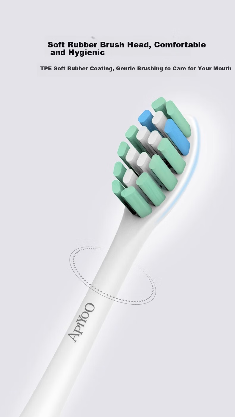 ApiYoo AiYou Adult Electric Toothbrush Replacement Heads P7/Y8 Series Compatible Original Electric Toothbrush Brush Heads 4-Pack White Upgrade Set 4