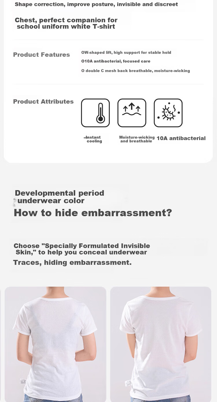 GUJIN 2-Pack Girls' Developmental Shaping Bras Teen Sports Vests for Middle and High School Students 2