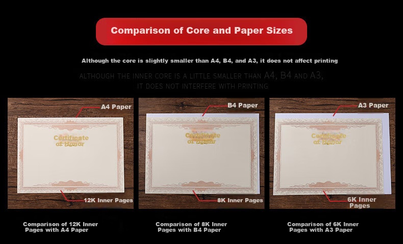 Elifo Customizable Certificate Cover, Inner Pages And Front Cover for Diplomas, 8K Size, Pack of 10, with 15 B4 Inner Pages Included 2