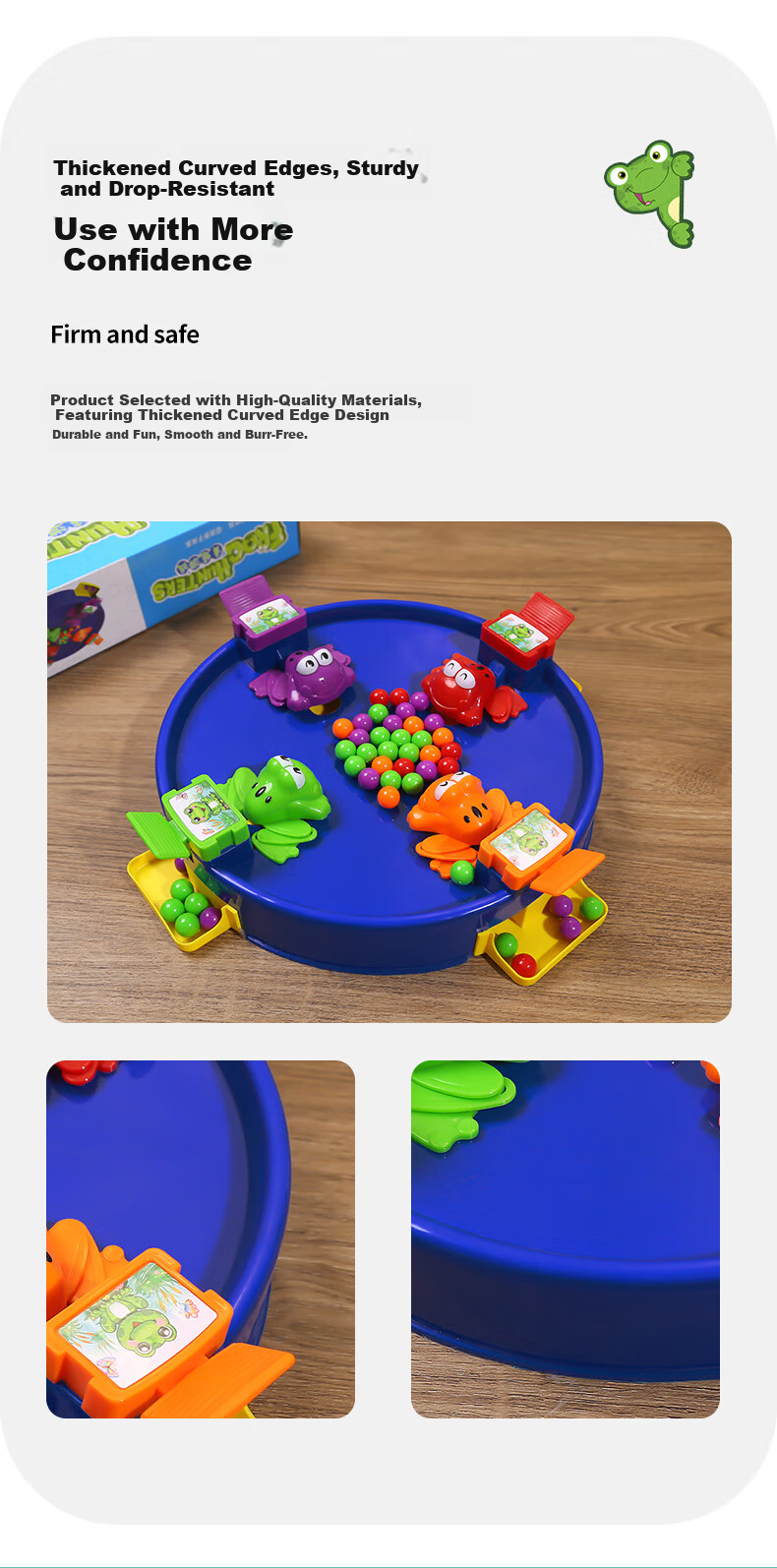 GOLDLOK Frog Eating Beans Toy, Parent-Child Interactive Game for Boys And Girls, Educational Battle Toy, Birthday Gift for Ages 3-6 7
