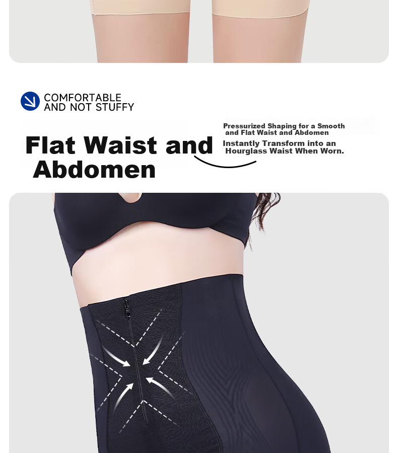 GRACEWELL High Waist Shaping Hip-Lifting Tummy Control Postpartum Waist Trainer Butt Lifting Slimming Underwear Skin Color M 10