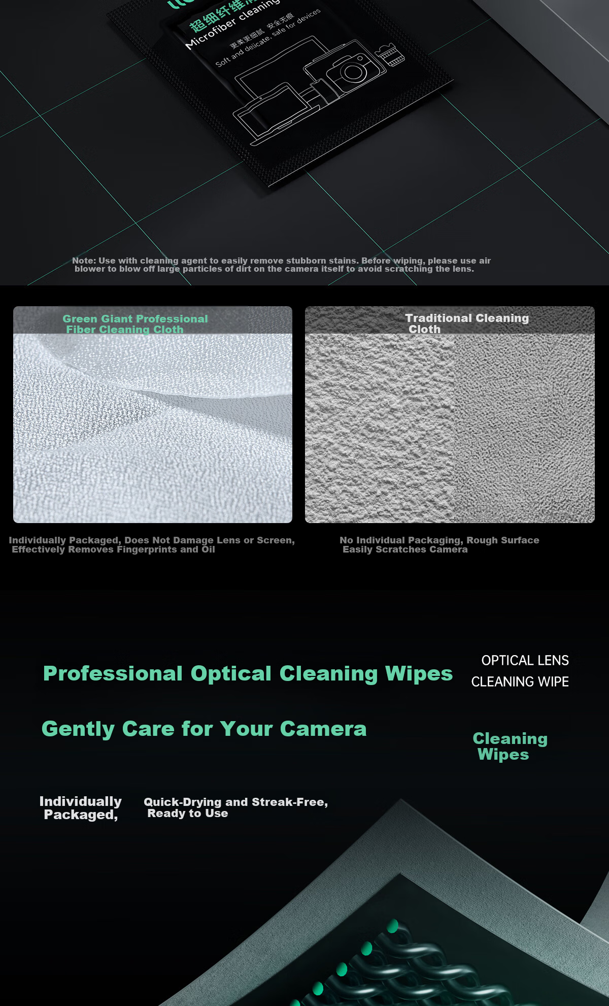 Llano Sensor Cleaning Solution Cleaning Swab CMOS Cleaning Swab Suitable for Digital SLR CCD/CMOS Cleaning APS-C Semi-Format Cleaning Tool Camera Cleaning Kit 8