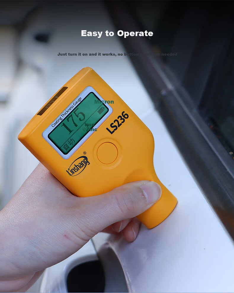 Linshang Coating Film Thickness Gauge LS239 High-Precision Used Car Coating Thickness Meter for Measuring Iron Powder Putty 12