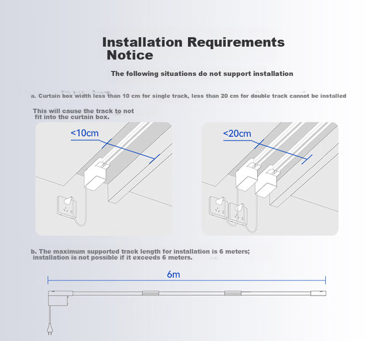 DOOYA Smart Curtain JC Series S7 Kit with 4m Internal Track 17