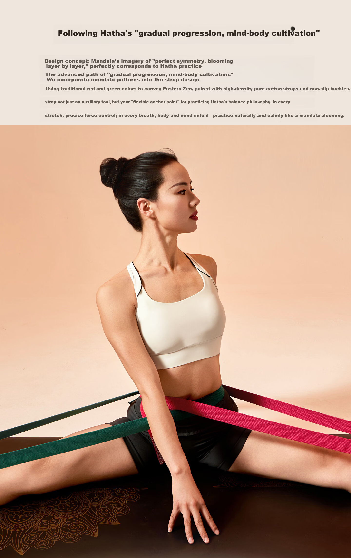Hatha Yoga Stretch Strap Resistance Band Fitness Strength Training Aid Aerial Yoga Equipment Yoga Stretching Strap 4