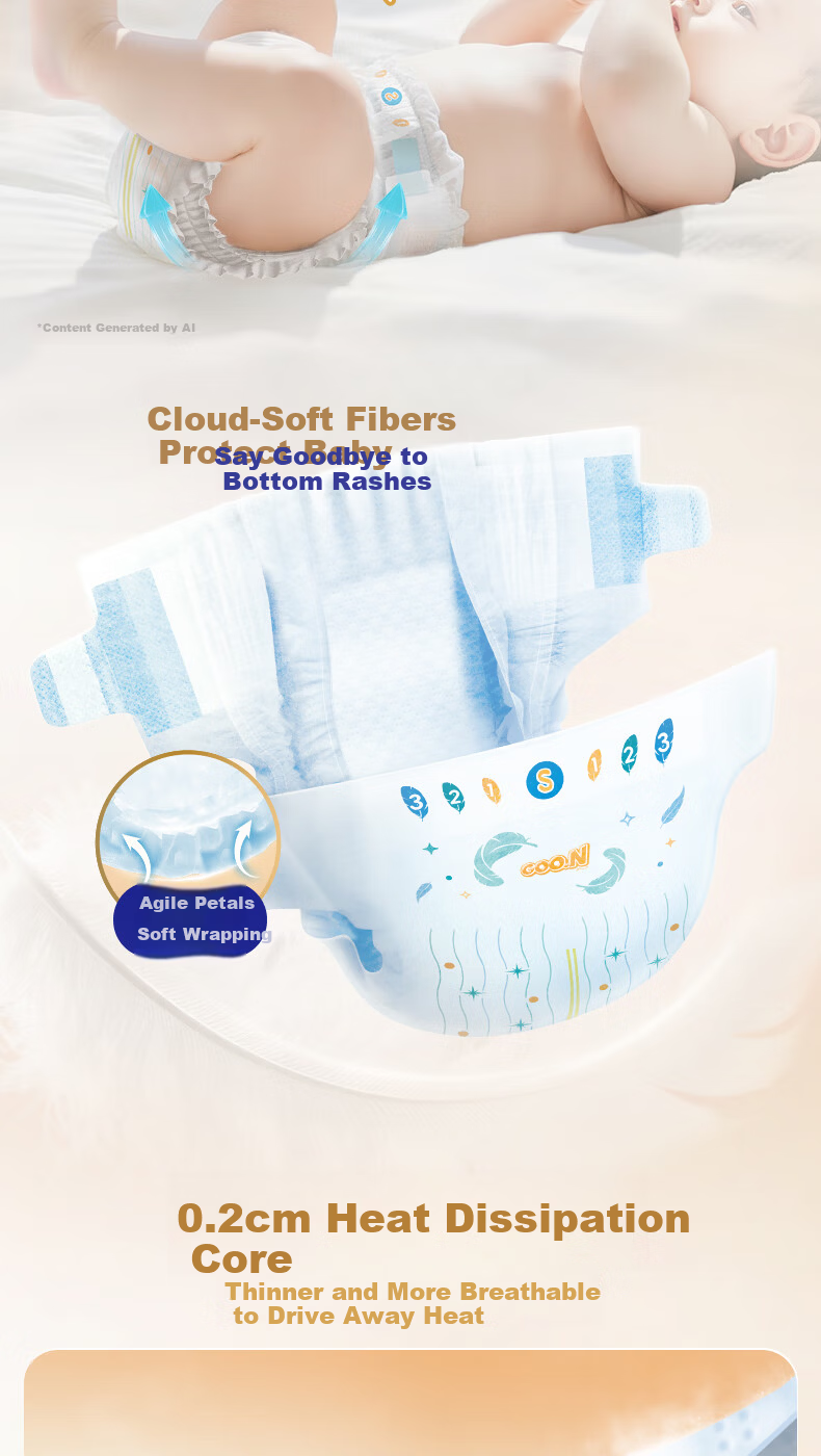 Dawang Light Feather Ring Adhesive Baby Diapers S3 Pieces (4-8kg) Ultra-thin Breathable Trial Pack 4
