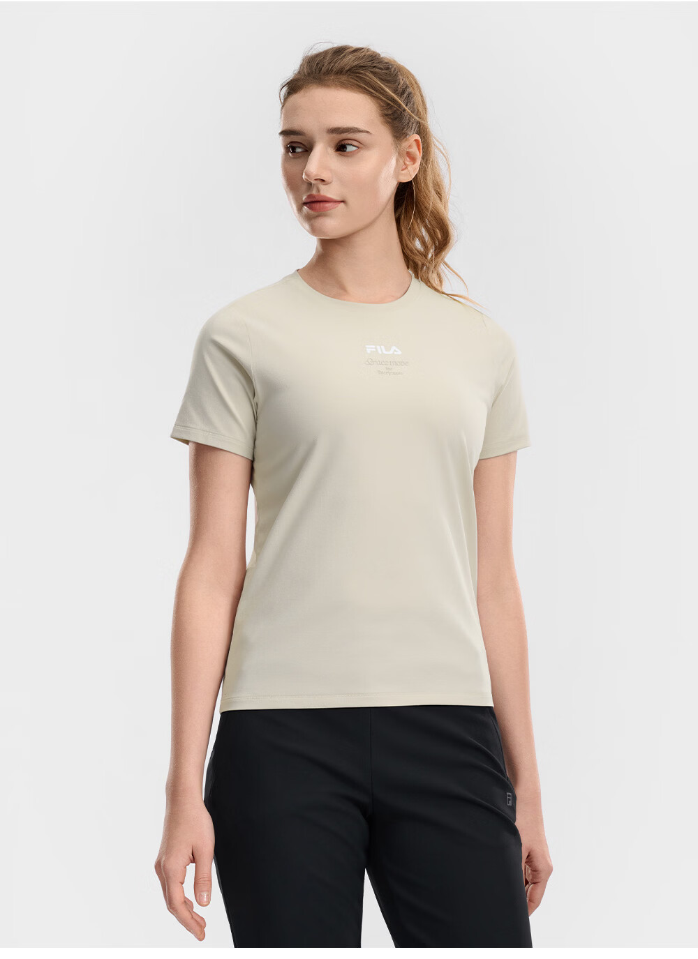 FILA Official Colorful Women's Short Sleeve T-Shirt 2026 Summer Moisture-Wicking Quick-Dry Fitness Sports Yoga Running Tee 54