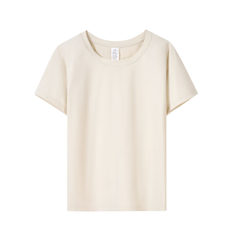 Herbal Original Color Women's T-Shirt Ice Silk Short Sleeve Top Thin 2026 Summer New Loose Raglan Sleeve Slim Fit Base Layer Tee