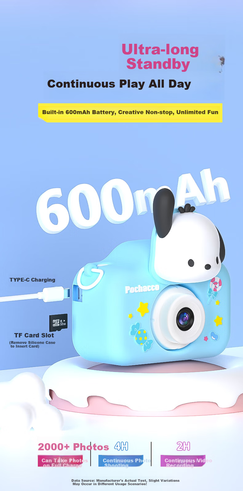 Chaopaixing HelloKitty Children's Digital Camera, Student Portable Small Pocket Camera, Ccd Alternative, Photography Travel, Can Transfer to Phone, Toy, Gift for Boys And Girls on Birthdays And Mid-Autumn Festival 9