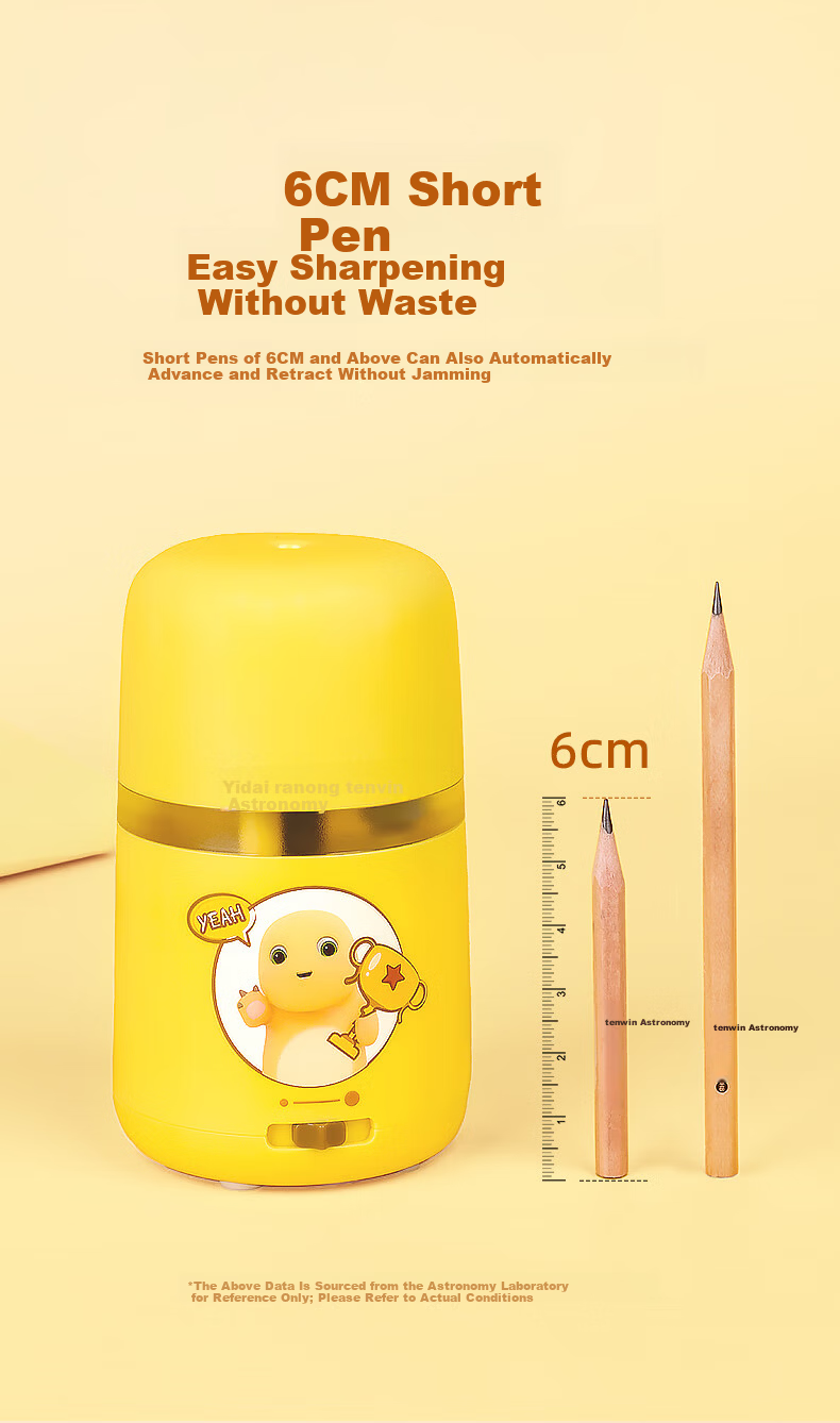 Astronomy Milk Dragon Collaboration Automatic Pencil Sharpener Electric Pencil Sharpener for Primary School Students Children's Study Stationery Mini Rotary Pencil Sharpener 6