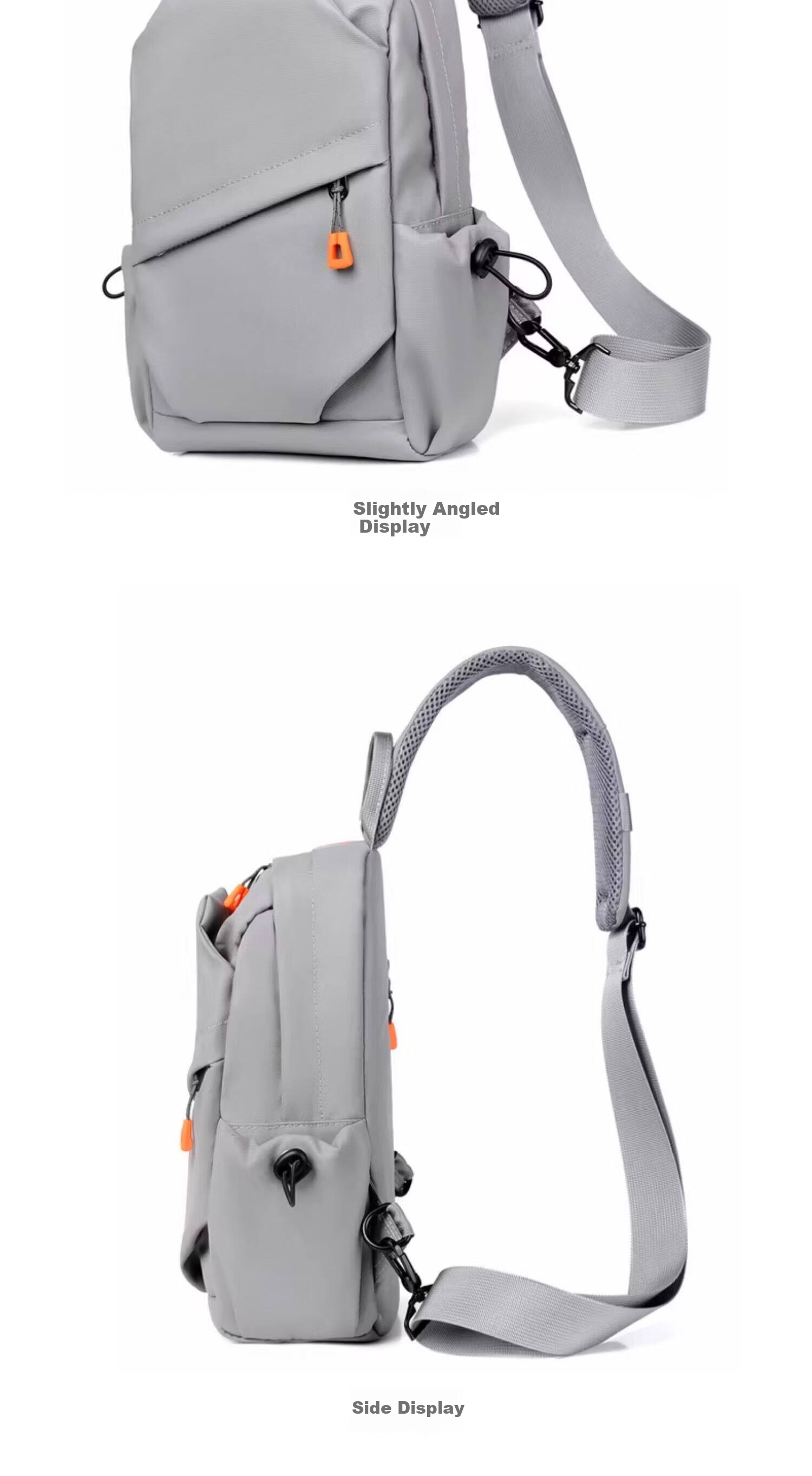 Warrior Men's Crossbody Bag 26L Large Capacity New Shoulder Bag Multifunctional Water-Resistant Small Backpack for Commuting and Outdoor Use 23
