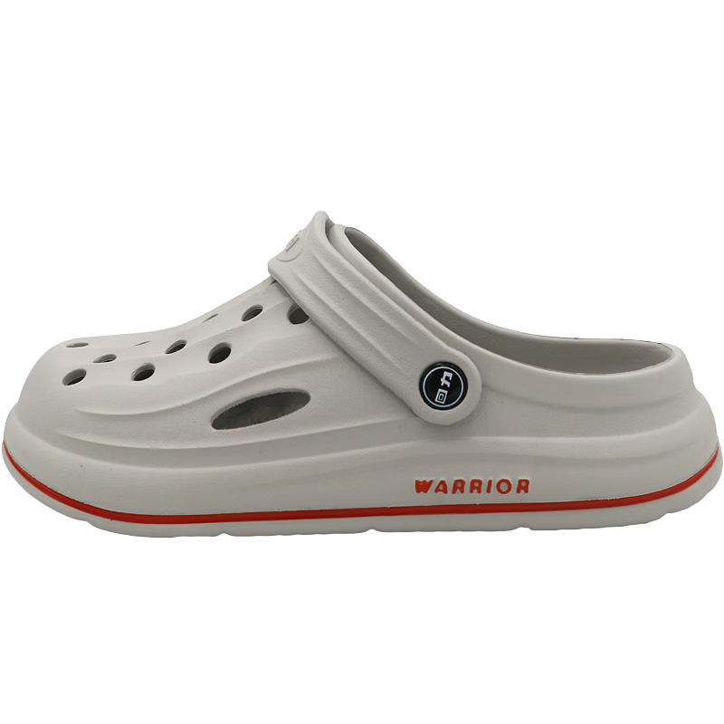 Warrior Men's Soft Thick-Soled Sports Sandals Outdoor Durable Beach Shoes SDJ-0227 Light Gray Size 41