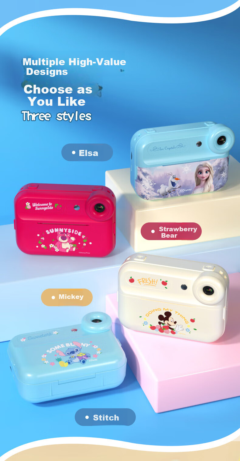Disney Kids Instant Camera Color Photo Paper 3 Rolls [Free Gift, Do Not Purchase] 9