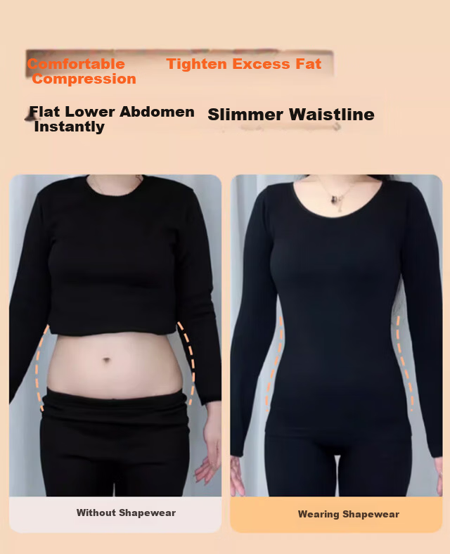 XUEXIMAN Women's Thermal Underwear 2025 New Autumn Winter Slimming Body Shaping Warm Set Slim Fit Top and Bottom 7