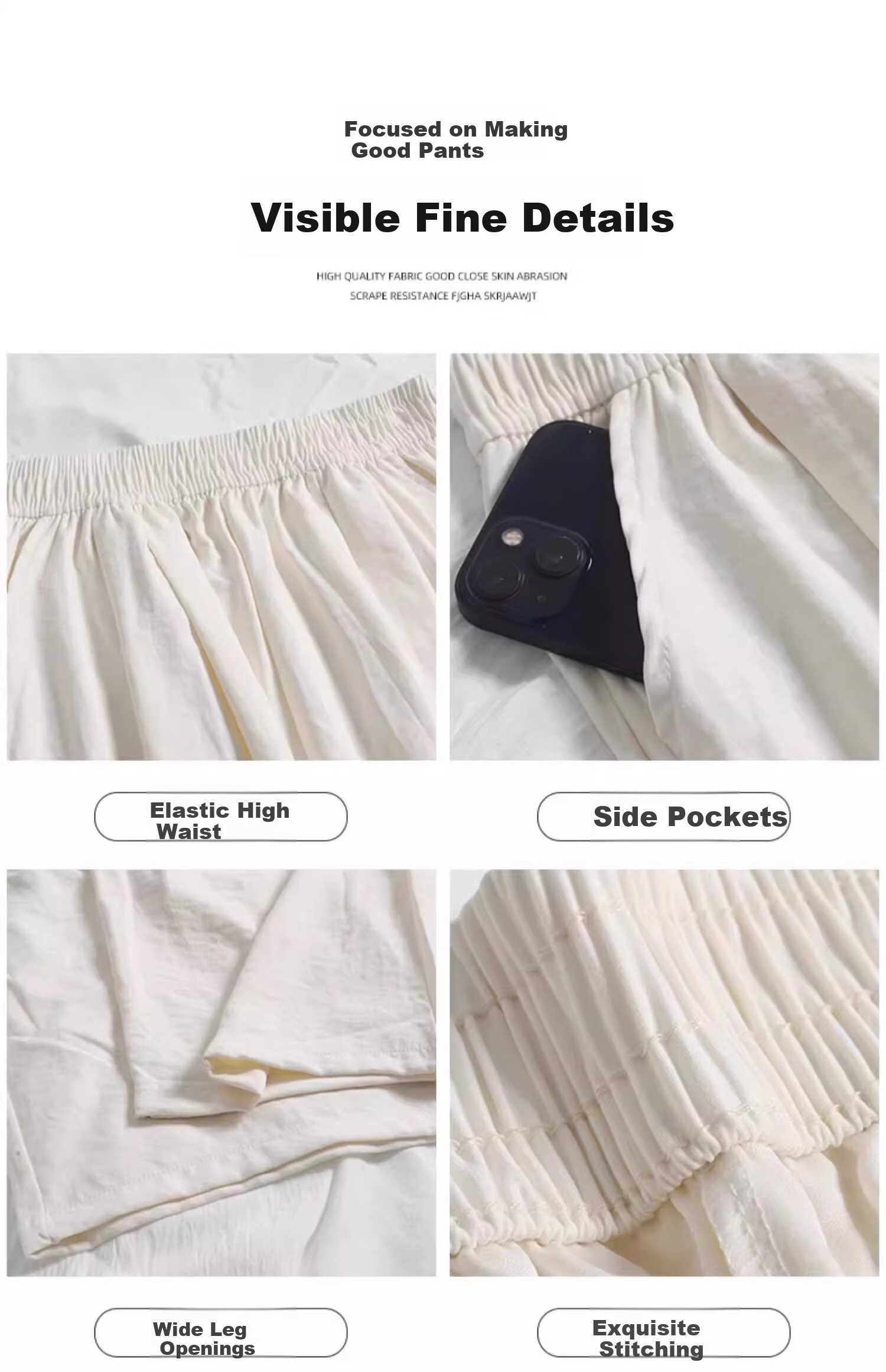 Xiang Yi Lover [JD Direct Purchase] Women's Casual Pants Summer Thin New Straight-leg Milk Fabric High Waist Draped Wide-leg Pants 6
