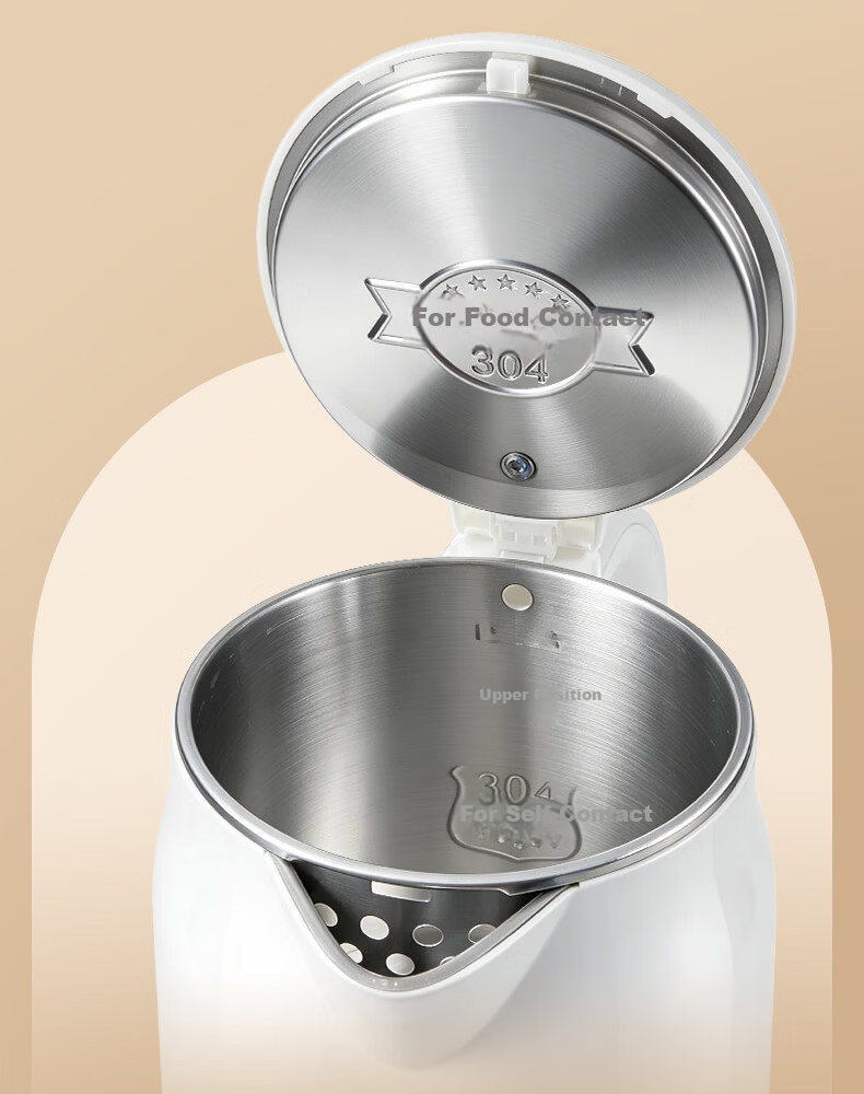CHIGO Electric Kettle 1.8L Double-Layer Anti-Scald Stainless Steel Water Boiler High Power Fast Boiling Household Kettle 6