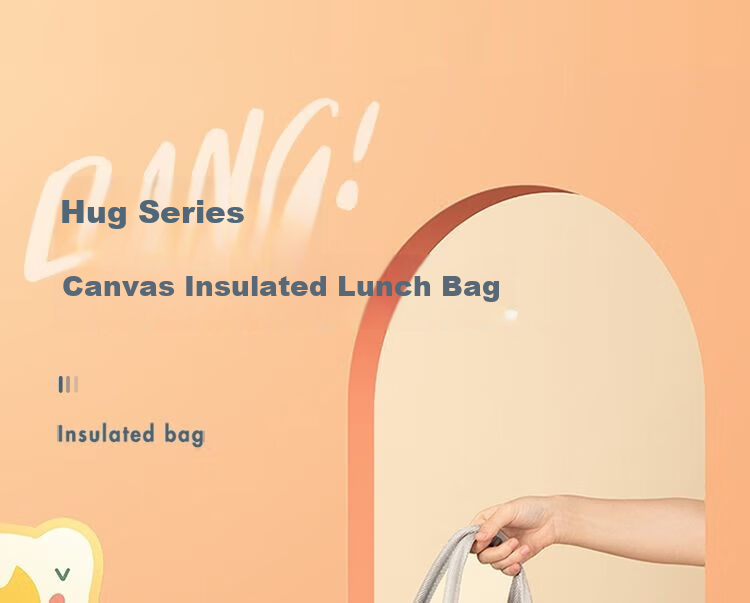 BWNK Insulated Lunch Box Bag, Handheld Bento Meal Carrier, New Thickened Aluminum Foil, Small Size Upgraded Version, Blue Insulated Model 1