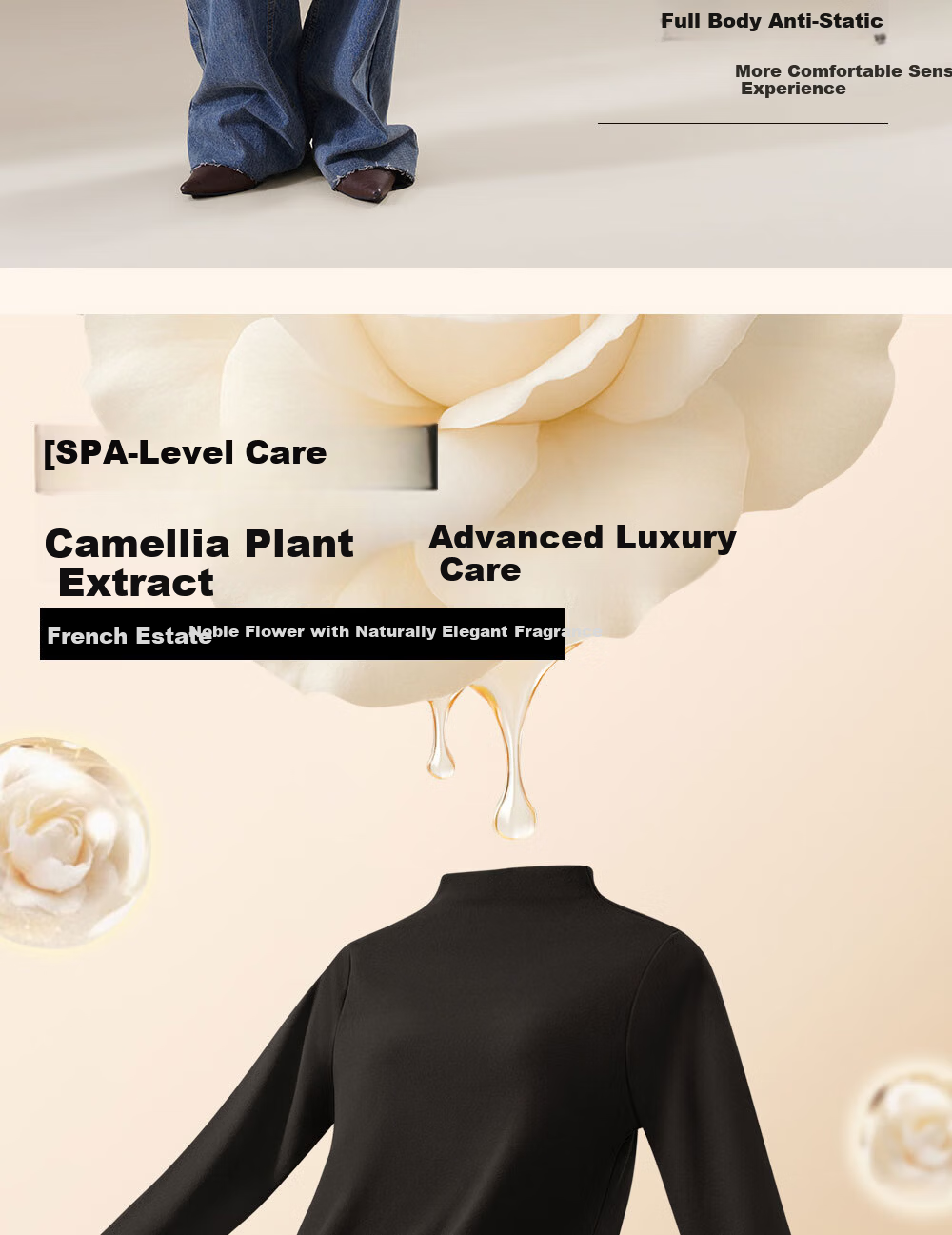 Urban Beauty [Class A Camellia] Women's Thermal Underwear Autumn Winter Antibacterial Half Turtleneck Slim Fit Base Shirt 4