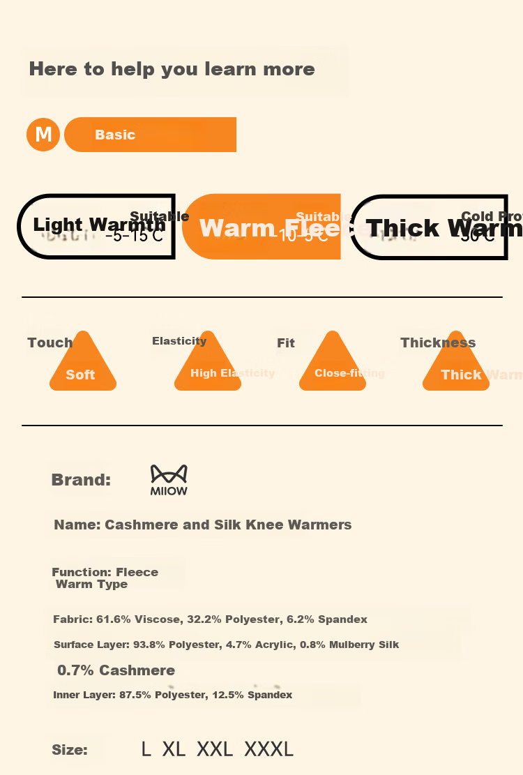 MiiOW Men's Thermal Pants with Cashmere and Silk, Thickened Autumn and Winter Base Layer Wool Pants, Black XL 10