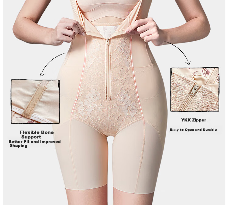 Tingmei One-Piece Shapewear Strong Abdomen Control Hip Lift Postpartum Waist Trainer Seamless Body Shaping Garment for Women 2XL 7
