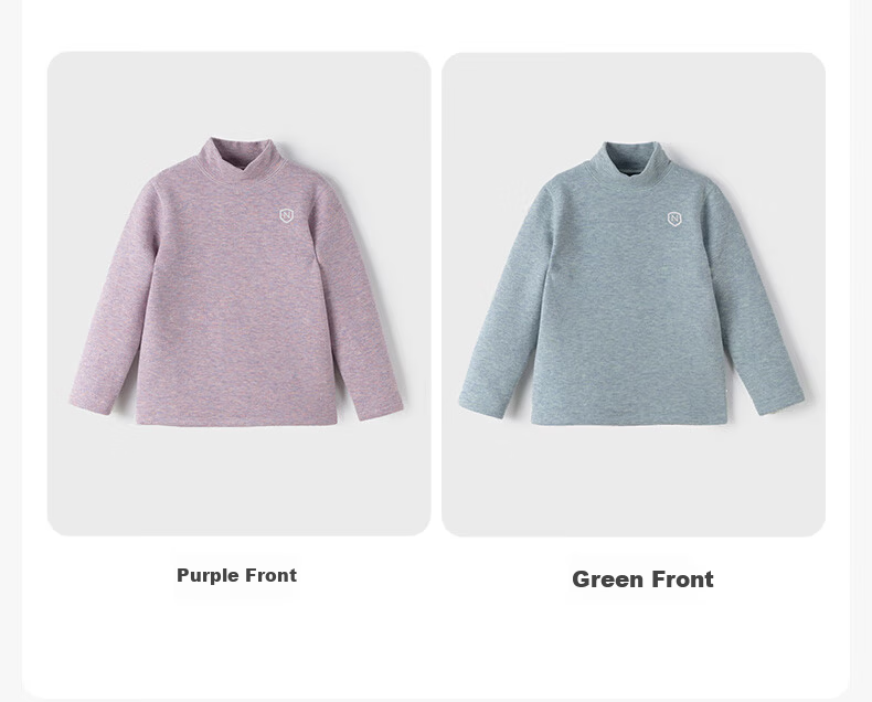 NUBIWU Kids Thermal Underwear Girls Thickened Autumn Winter Top Boys Fleece Lined Base Layer Autumn Shirt Large Kids Clothing 21