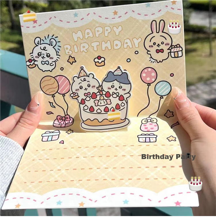 Mili 3D Pop-up Cake Birthday Card Handwritten for Boyfriend Girlfriend Teacher's Day Mother's Day 520 Gift 1