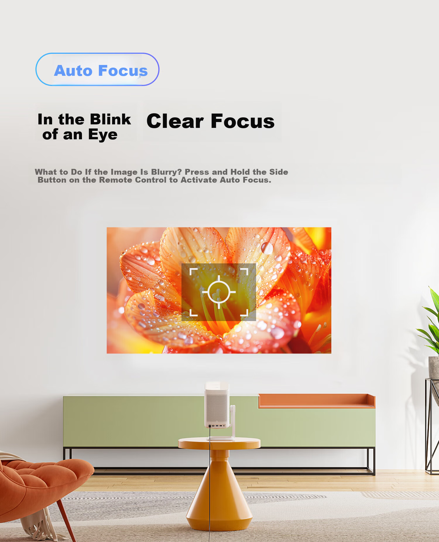 Haqu K2 Youth Edition PTZ Projector Home Use True 1080P Portable Smart Bedroom Projector (Gaming Low Latency 210° Adjustable PTZ) 10