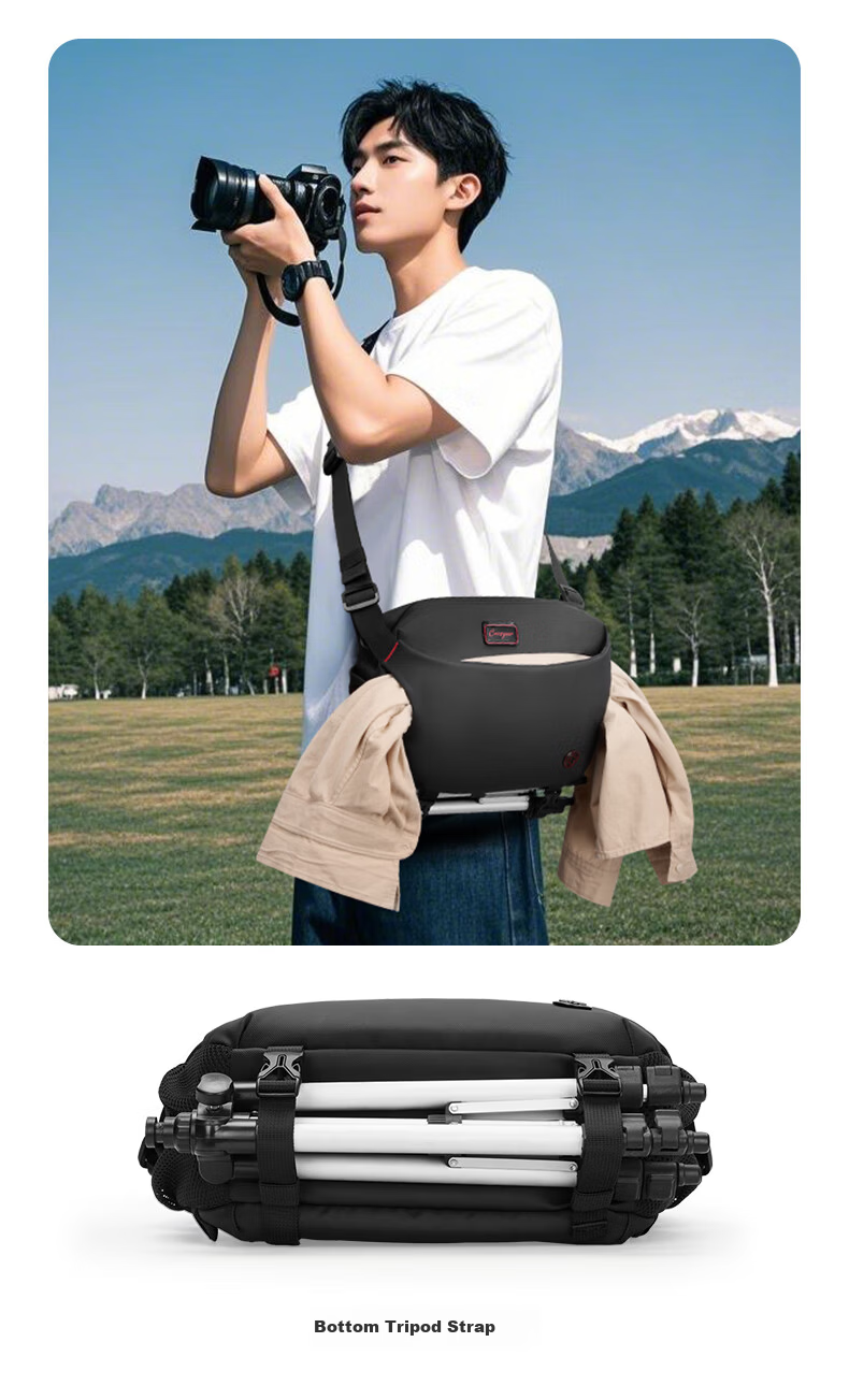 CROSSGEAR Chest Bag Single Shoulder Camera Bag for Mirrorless DSLR with Two Lenses Drone Storage Portable Casual Bag 1 11