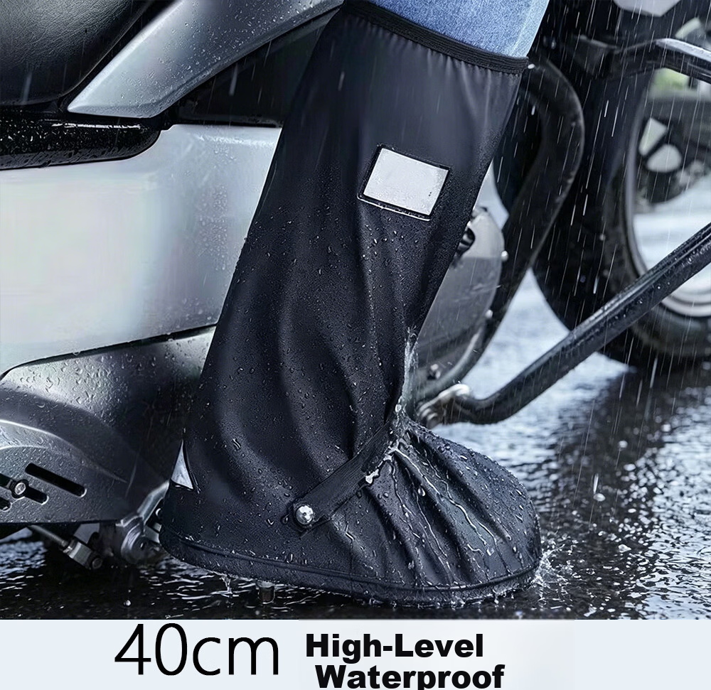 Andatong Waterproof Sandproof Rain Shoe Covers Outdoor Snowproof Non-slip Wear-resistant Adult Mid-High Boot Covers Size L 40-42 1