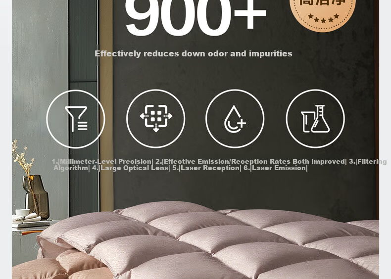 Bellees 90% Duck Down Quilt A-Grade Fabric Antibacterial Autumn Winter Warmth 1000g Filling 15