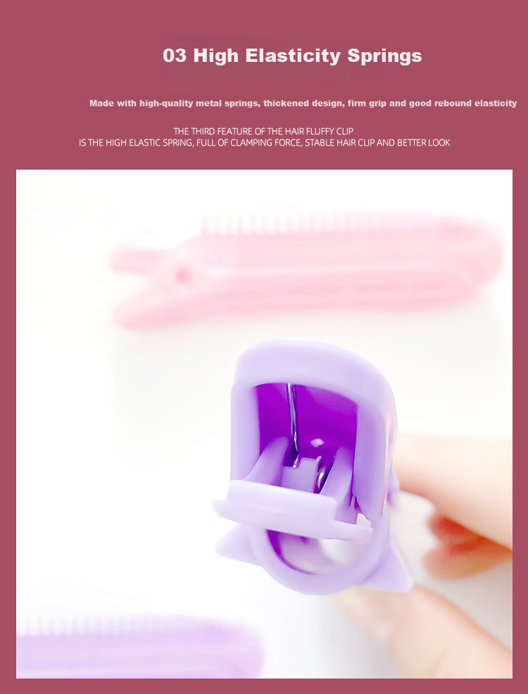 UPLUS Hair Curlers Root Volumizing Clips 4pcs Bangs Curlers Hair Rollers Volumizing Clips 8