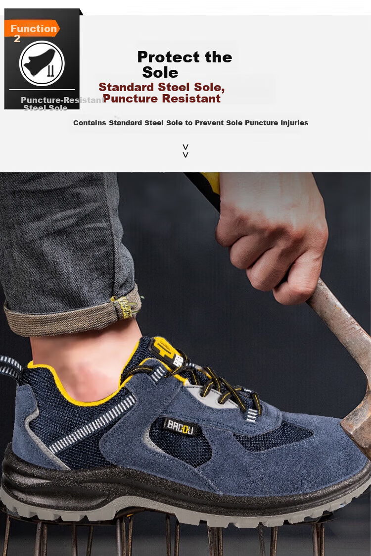 Honeywell Labor Protection Shoes Anti-Static Anti-Smash Anti-Puncture Safety Shoes Bagu SHX1S23502 Series Blue Size 37 Single Pair 6