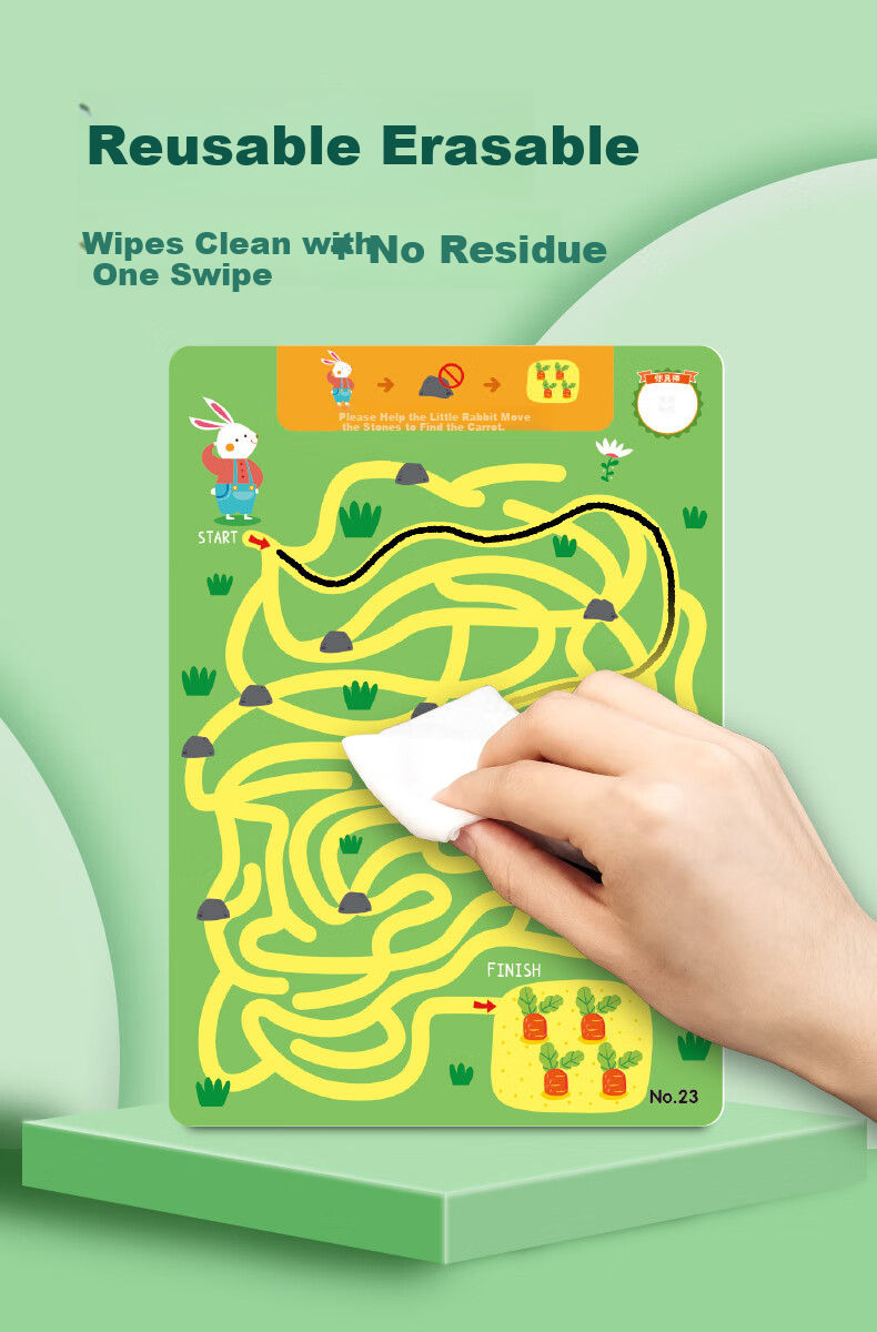Shalin SAALIN Children's Penmanship Concentration Training Maze Book, Find Differences Logic Reasoning Puzzle Toy 8
