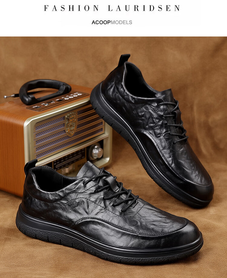 Mulinsen First Layer Cowhide Men's Shoes New British Style Genuine Leather Business Casual Commuter Derby Shoes 18