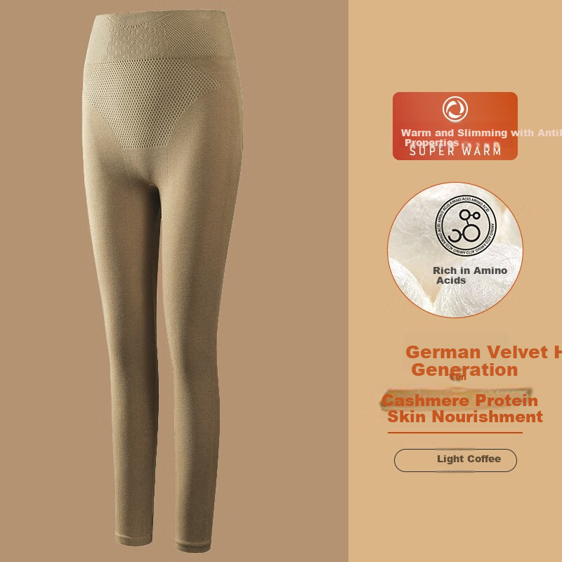 Urban Beauty Women's High-Waist Thermal Pants Velvet Fleece Leggings Wool Cashmere Thickened Autumn Winter Fashion 2025 New Style