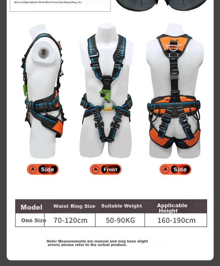 Jingte [Jingcang Express] 1.8m Five-Point Safety Harness (Double Large Hooks + Buffer Pack) Fall Protection Safety Rope High-Altitude Work Safety Belt 13