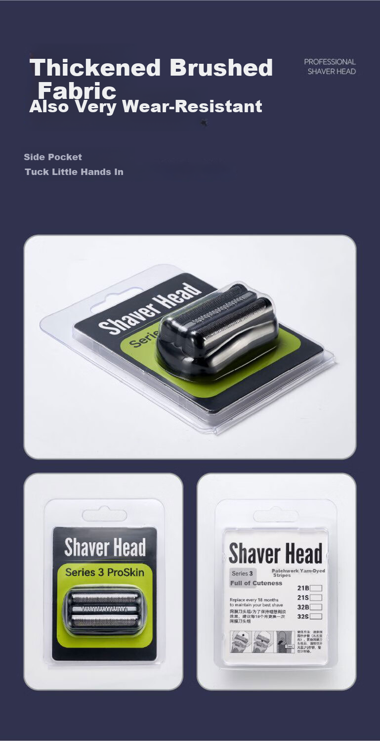 Behind Hero Replacement Shaver Head 21B Foil for Braun Series 3 Electric Shaver 300S 301S 320S 340S Men's Razor Blade Accessory 3